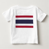 タイ王国の旗のベビーTシャツ ベビーTシャツ (裏面)
