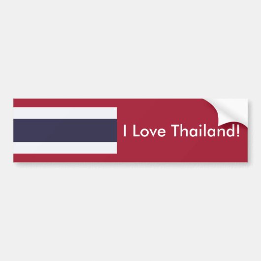 タイ王国の旗ステッカー バンパーステッカー (正面)
