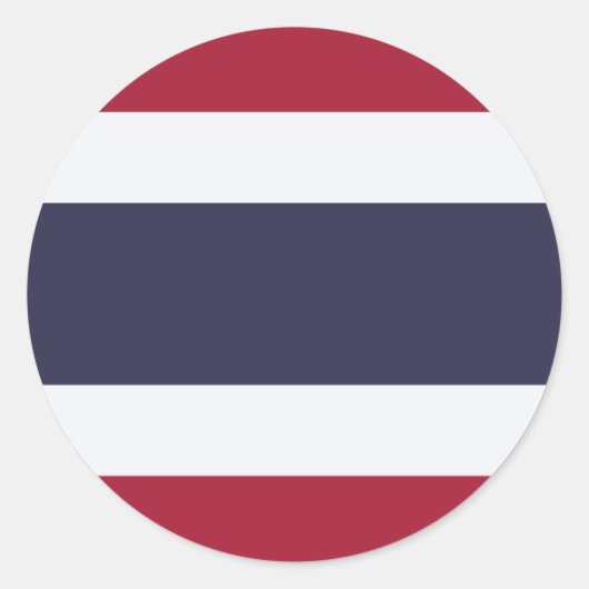 タイ王国の旗ステッカー ラウンドシール (正面)