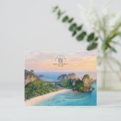 タイ王国クラビー県ライレー海岸の記念品 ポストカード (スタンド正面)