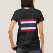 タイ王国国旗柄ウィメンズフリースジップジョガー Tシャツ (裏面)