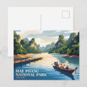 タイ王国　メーパン国立公園 ポストカード (正面/裏面)
