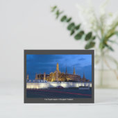 タイ王室のバンコクの寺院。 ポストカード (スタンド正面)