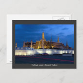 タイ王室のバンコクの寺院。 ポストカード (正面/裏面)