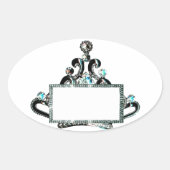 タイ王室のララベルをパーソナライズ! 楕円形シール (正面)