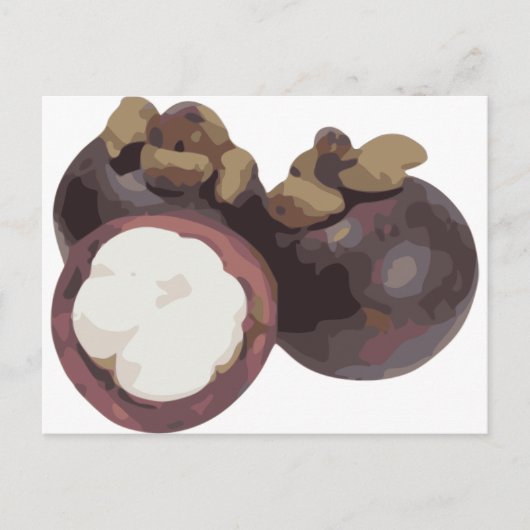 タイ産マンゴスチン甘くて絡みのあるフルーツ ポストカード (正面)