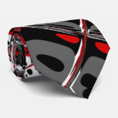 タイ男性抽象芸術赤黒4 2 ネクタイ (ロール)