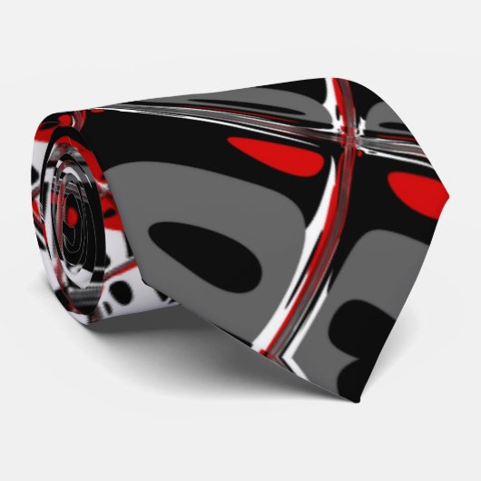 タイ男性抽象芸術赤黒4 2 ネクタイ (ロール)