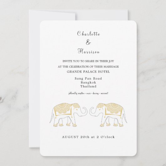 タイ結婚の行先 招待状 (正面)