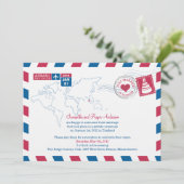 タイ航空郵便 結婚式後パーティーのお知らせ 招待状 (スタンド正面)