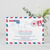 タイ航空郵便 結婚式後パーティーのお知らせ 招待状 (スタンド正面)