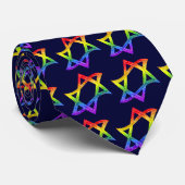 タイ虹のダビデの星 ネクタイ (ロール)