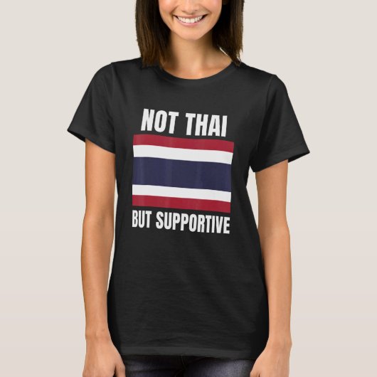 タイ語ではなく、タイ国旗の支援 Tシャツ (正面)