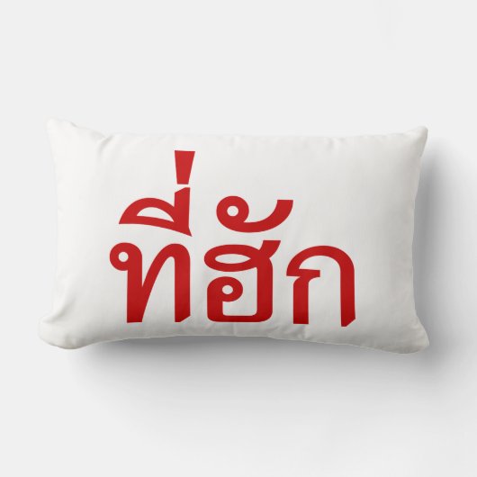 タイ語で愛されるTehuk～T-huk ランバークッション (正面)