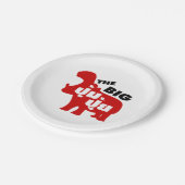 タイ語で☆の大きなPUM PUI脂肪☆ ペーパープレート (アングル)