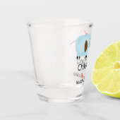 タイ語のショットグラスを持つ可愛い青い象 ショットグラス (左)