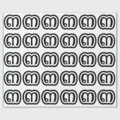 タイ語の3 / 三 / ๓ (サン) タイ文字 ラッピングペーパー (フラット)