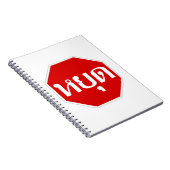 タイ語ストップでタイの交通のサイン⚠ YOOT ⚠ ノートブック (右側)