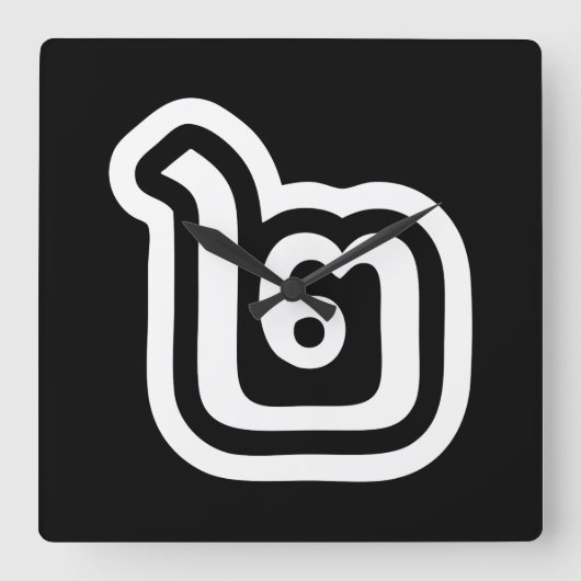 タイ語2 / 2 / ๒ （歌）タイ語の文字 スクエア壁時計 (正面)