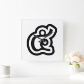 タイ語5 / 5 / (ハ๕ア/ハ)タイ語 スクエア壁時計 (ホーム)