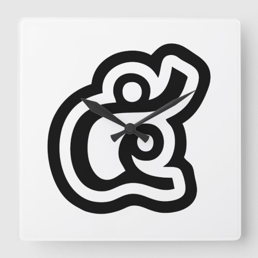 タイ語5 / 5 / (ハ๕ア/ハ)タイ語 スクエア壁時計 (正面)