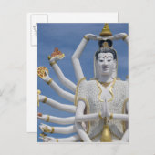 タイ語、サムイ語、サムイ語)。ワットプライ ポストカード (正面/裏面)