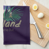 タイ象の国旗のジャングル葉タイのお土産 キッチンタオル (四つ折り)