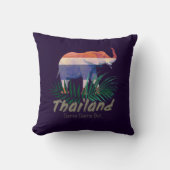タイ象の国旗のジャングル葉タイのお土産 クッション (正面)