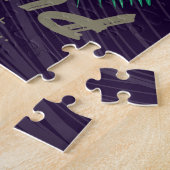 タイ象の国旗のジャングル葉タイのお土産 ジグソーパズル (側面)