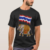 タイ象タイ国旗 Tシャツ (正面)