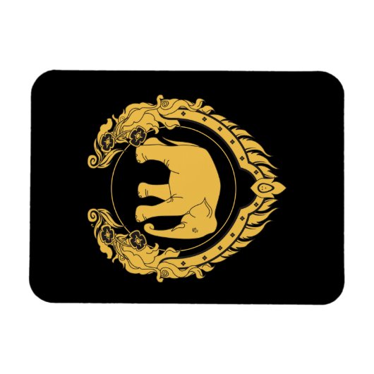 タイ象 マグネット (横)