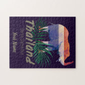 タイ象(国旗とジャングル葉象) ジグソーパズル (横)