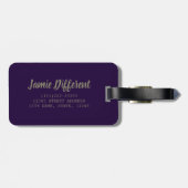 タイ象(国旗とジャングル葉象) ラゲッジタグ (裏面横)