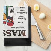 タイ足マッサージ~リフレクソロジー図 キッチンタオル (四つ折り)