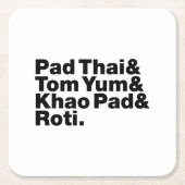 タイ通り食品 スクエアペーパーコースター (正面)