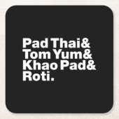 タイ通り食品 スクエアペーパーコースター (正面)