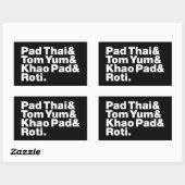 タイ通り食品 長方形シール (シート)