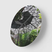 タイ風レストラント傘/シーンクロック ラウンド壁時計 (傾斜)