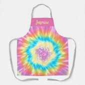 タイ鮮やか染料スワールデザイン エプロン (正面)