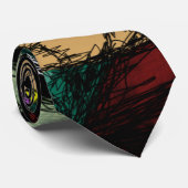 タイ、かわいい外国のフランケンシュタインのイラストレーションの抽象芸術 ネクタイ (ロール)