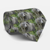 タイ/くまは/危険にさらしましたり/ハイイログマ ネクタイ (ロール)