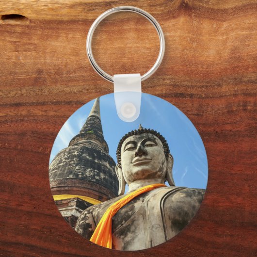 タイ・アユタヤの大仏 キーホルダー (正面)