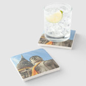 タイ·アユタヤの大仏 ストーンコースター (横)