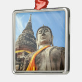タイ・アユタヤの大仏 メタルオーナメント (左)