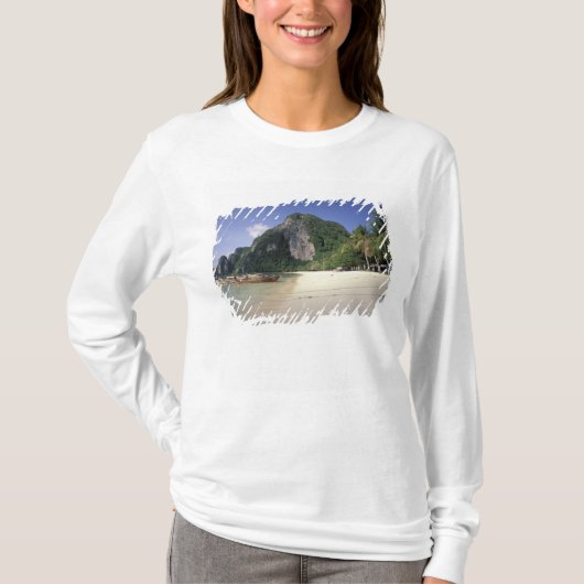 タイ、アンダマン海、コー・ピー・ピー島、ビーチ Tシャツ (正面)