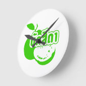 タイ·イサ書アン方言のBak Sida Nemg Farang ラウンド壁時計 (傾斜)