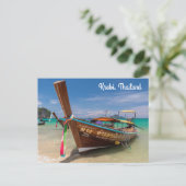 タイ,クラビ,ロングテールボート シーズンポストカード (スタンド正面)