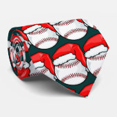 タイ-クリスマスの野球 ネクタイ (ロール)