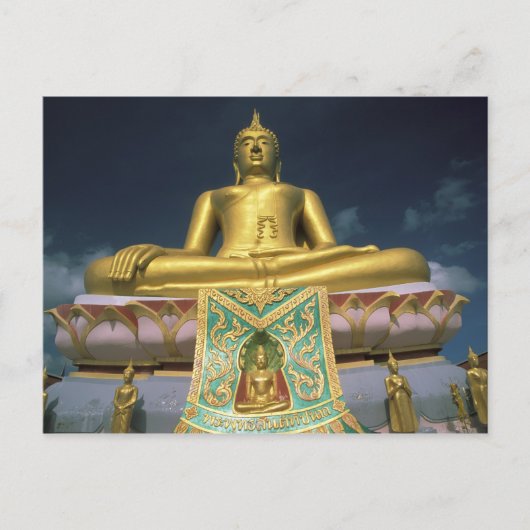 タイ、コーサムイ島。大きな仏像 ポストカード (正面)