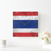 タイ スクエア壁時計 (ホーム)